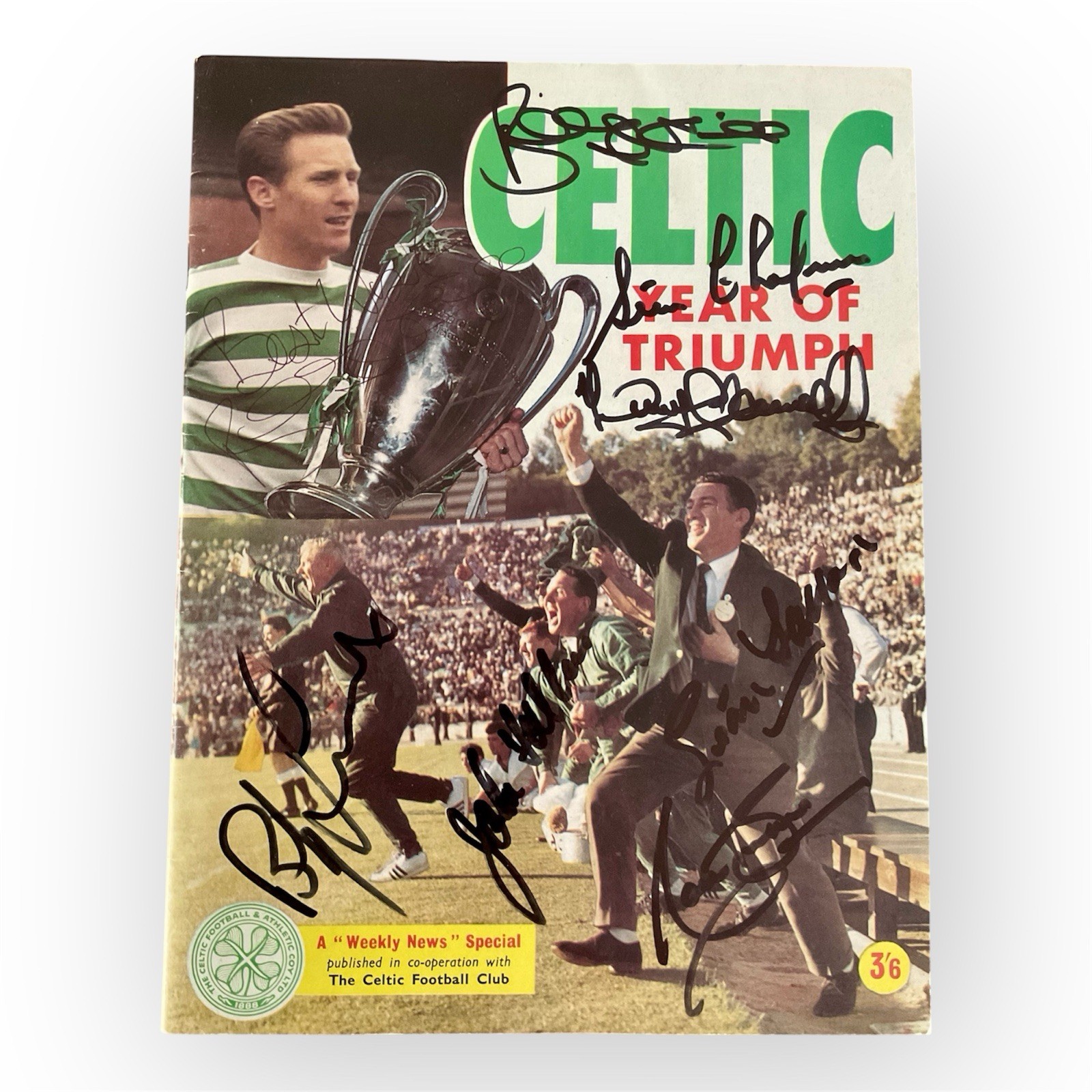 ORIGINAL CELTIC 1967 ‘YEAR OF TRIUMPH' WEEKLY NEWS BROCHURE FULL OF AUTOGRAPHS for sale on Ebay