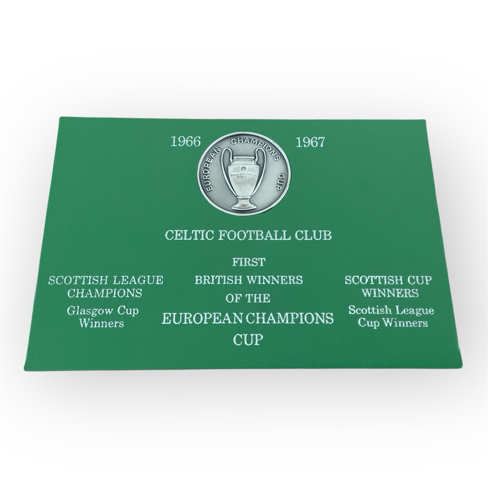 ORIGINAL CELTIC 1967 EUROPEAN CHAMPIONS PULLMAN PRESS SOLID SILVER MEDAL IN CASE for sale on Ebay