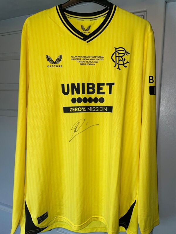 Jack Butland Rangers MATCH WORN Testimonial Signed Shirt for sale on Ebay