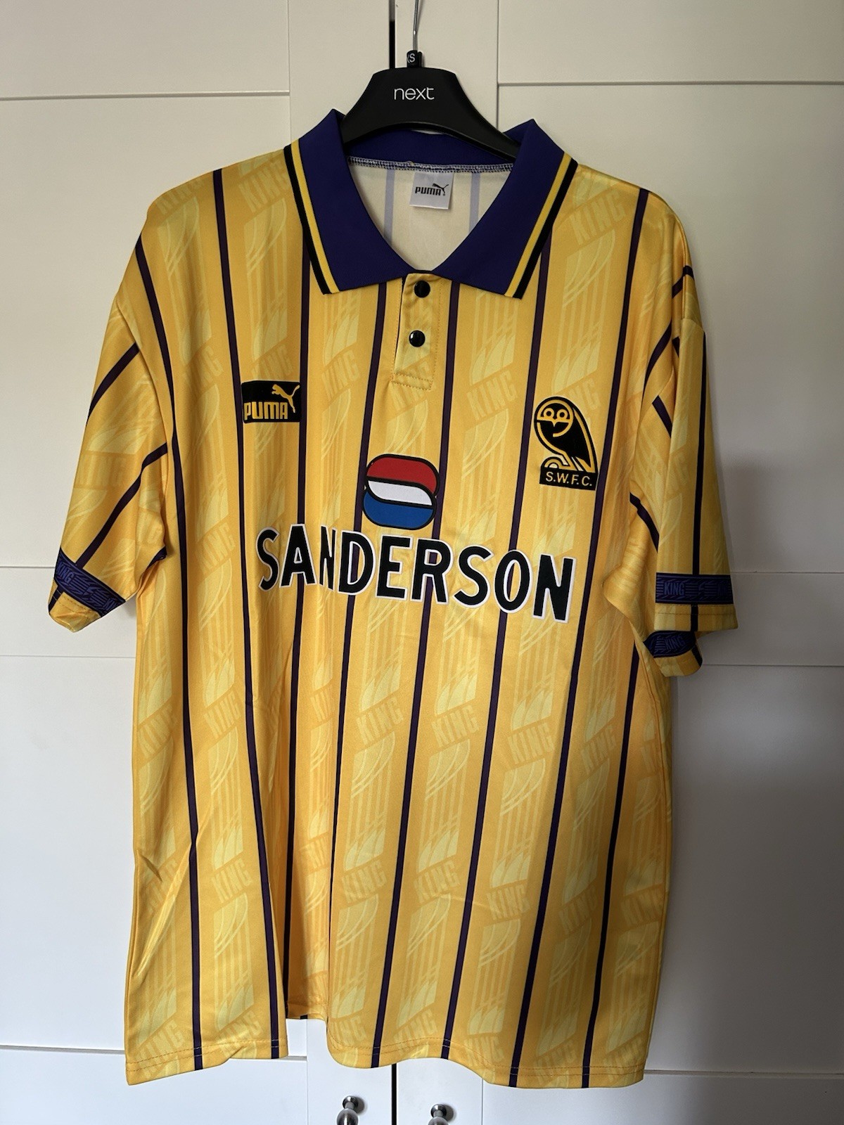 1993-1995 Sheffield Wednesday Third Shirt Repro L-XL for sale on Ebay