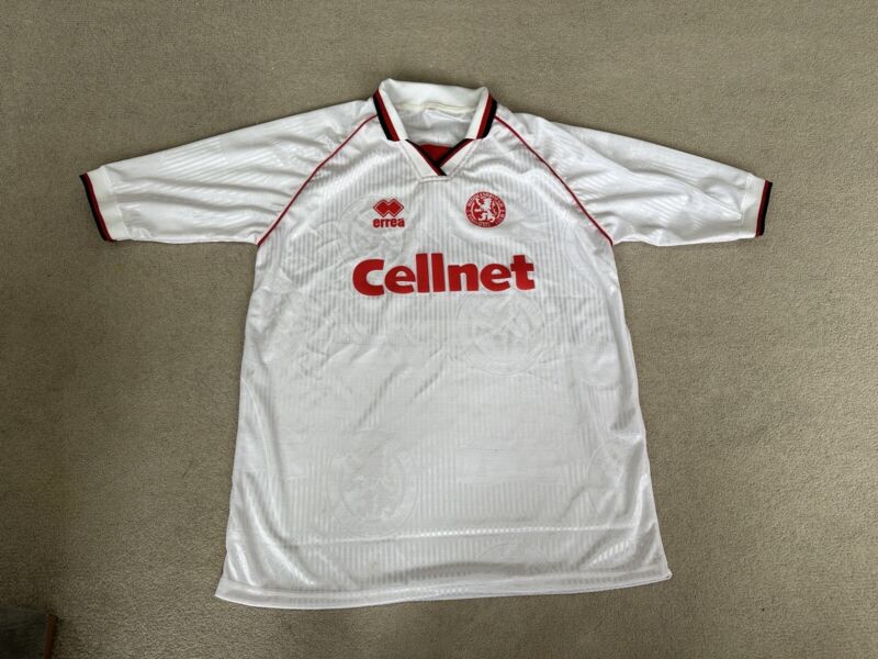 Middlesbrough FC shirt XXL White Away 1995 Errea  for sale on Ebay