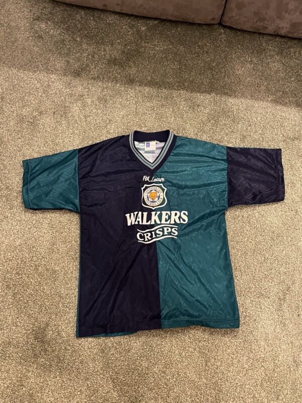 Leicester City Jade And Navy 3rd Shirt 1995-96 for sale on Ebay