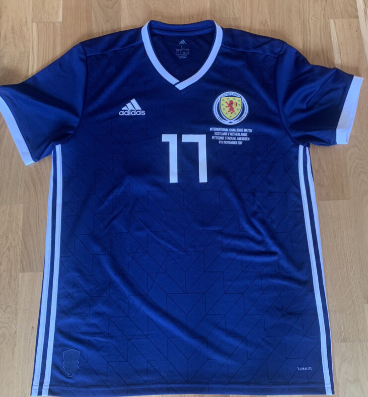 Scotland Football Shirt Adidas 2017 Match Worn Issue Sheffield Wednesday Hearts for sale on Ebay