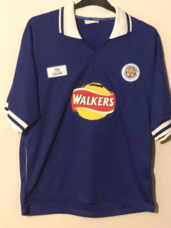 Mens Leicester City Football Home Shirt Fox Leisure Jersey Top 1998 Large for sale on Ebay