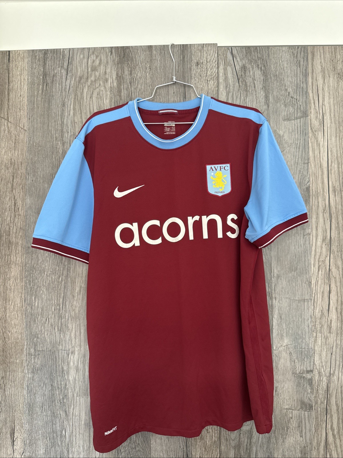 Aston Villa Home Shirt 2009-10 Size XL Acorn Nike for sale on Ebay