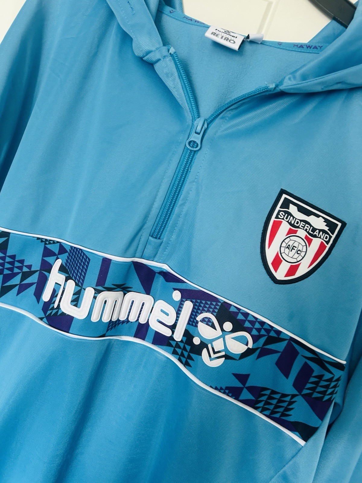  Sunderland AFC Blue Hummel Hoodie Retro 2XL  for sale on Ebay