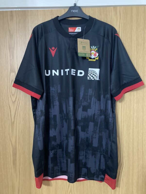 Official Wrexham Third Shirt/ Size L/ BLACK BRAND NEW for sale on Ebay