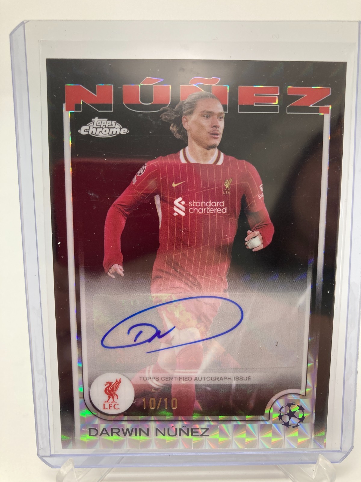 TOPPS CHROME 24/25 DARWIN NUNEZ LIVERPOOL AUTO 10/10.. for sale on Ebay