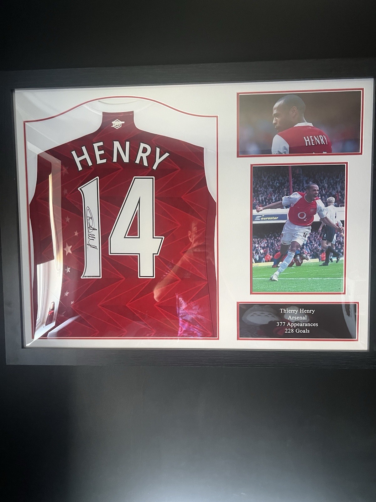 Signed and Framed Thierry Henry Arsenal Shirt for sale on Ebay