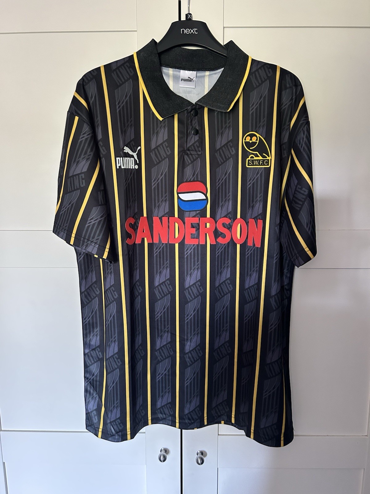 Sheffield Wednesday 1993-95 Away Shirt - Replica L-XL for sale on Ebay
