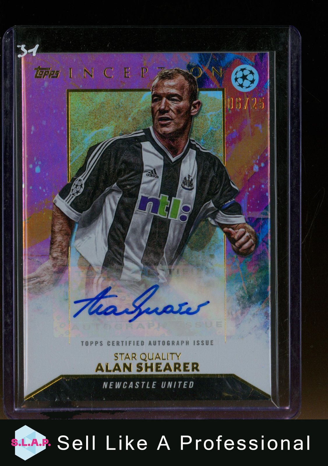 ALAN SHEARER TOPPS 6/25 SQA-AS 2024 INCEPTION STAR QUALITY UCL NEWCASTLE EN AUTO for sale on Ebay
