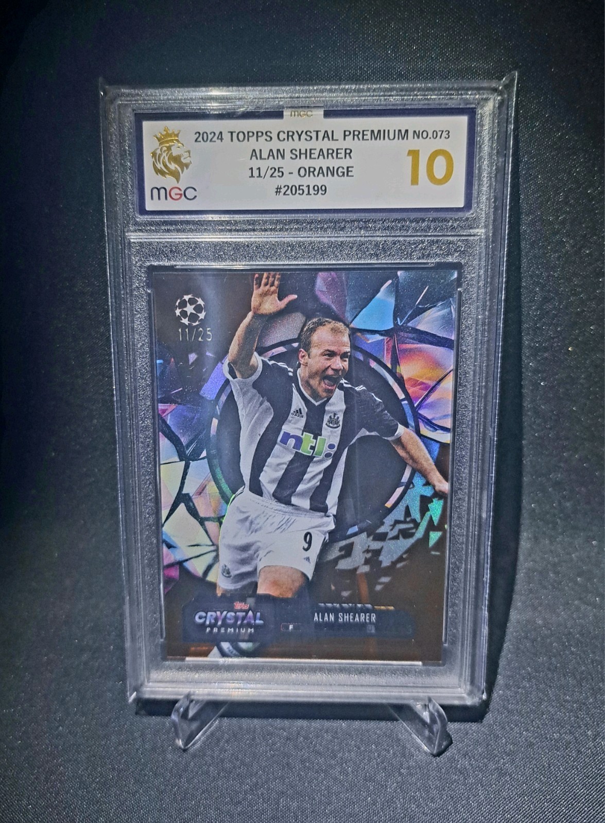 Alan Shearer - Newcastle - Topps Crystal Premium 23/24 - Orange 11/25 - Grade 10 for sale on Ebay