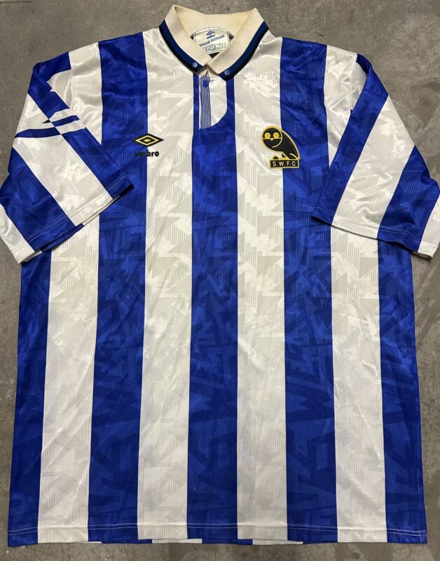 Rare Original 90s Sheffield Wednesday Umbro 1991/92 Home Shirt Swfc XL Mans for sale on Ebay