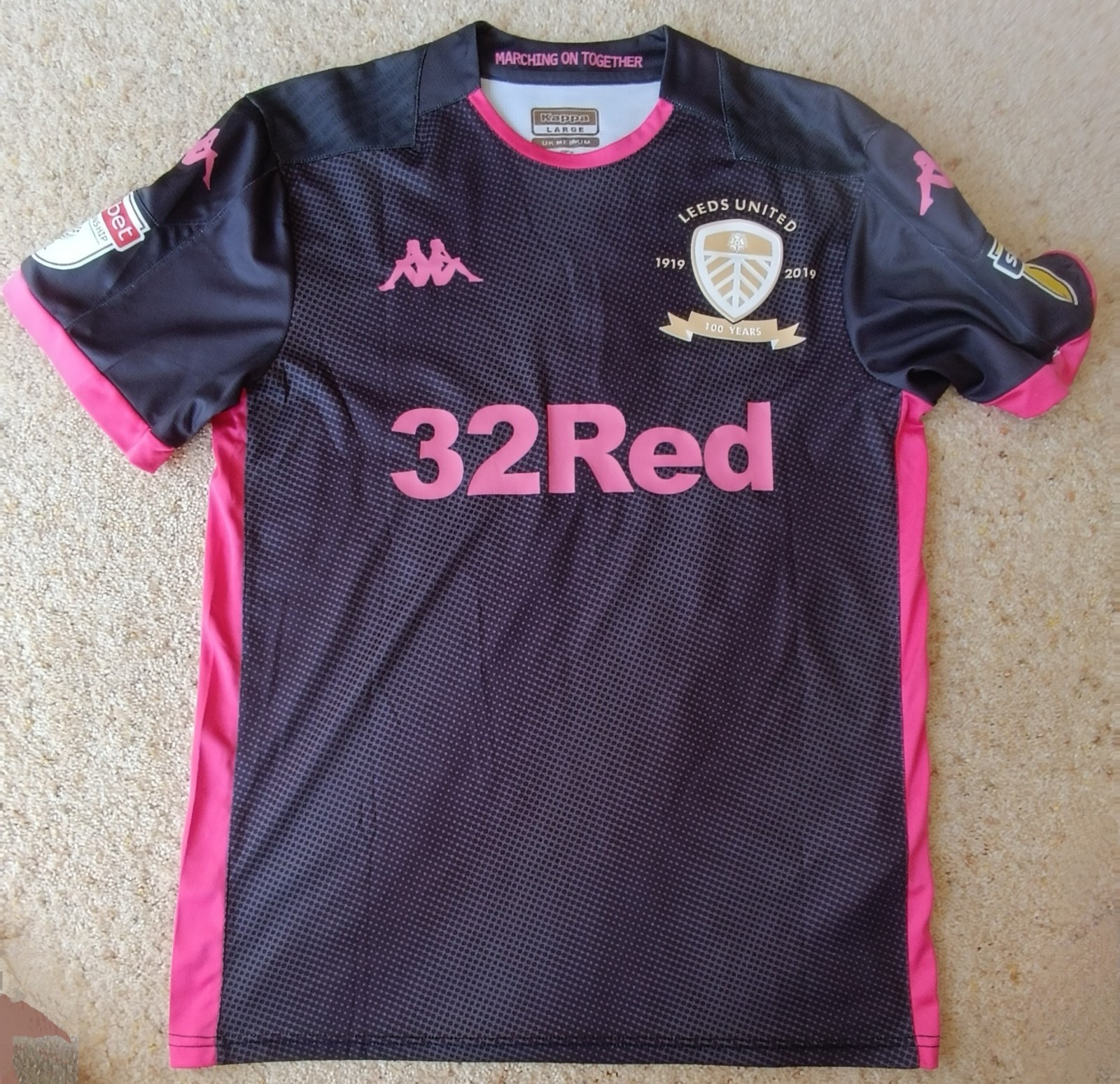 Leeds United Away Shirt UK Large Phillips 2019 / 20 Replica Replica See Desc. for sale on Ebay