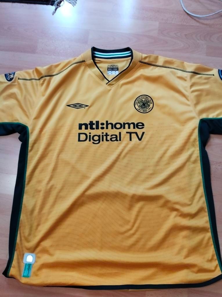 Celtic Football Shirt 2002/03 Away Umbro XXL Matchworn? Signed? Varga for sale on Ebay