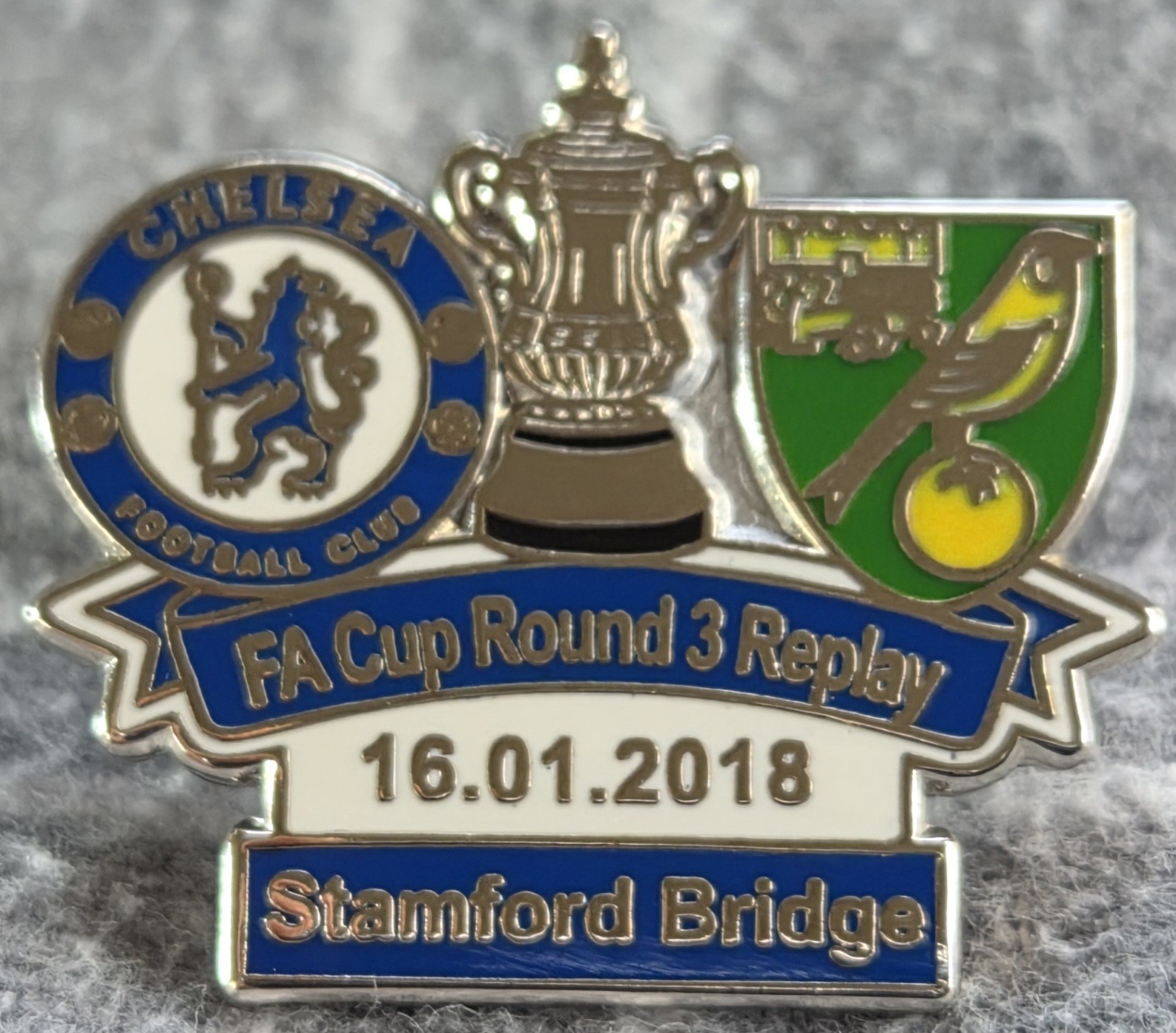 Chelsea FC Badge - CHELSEA v NORWICH FA CUP 2018 BADGE  for sale on Ebay
