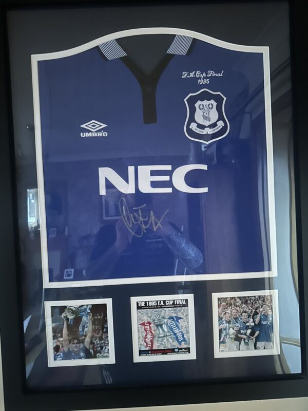Everton Signed Fa Cup Framed Shirt  for sale on Ebay