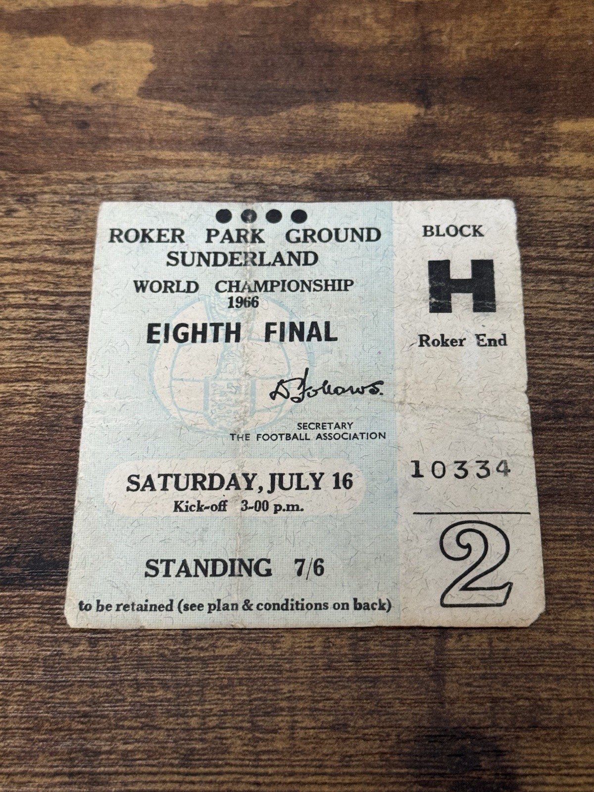 1966 World Cup Sunderland Roker Park RUSSIA ITALY USSR    Ticket FOOTBALL STUB for sale on Ebay