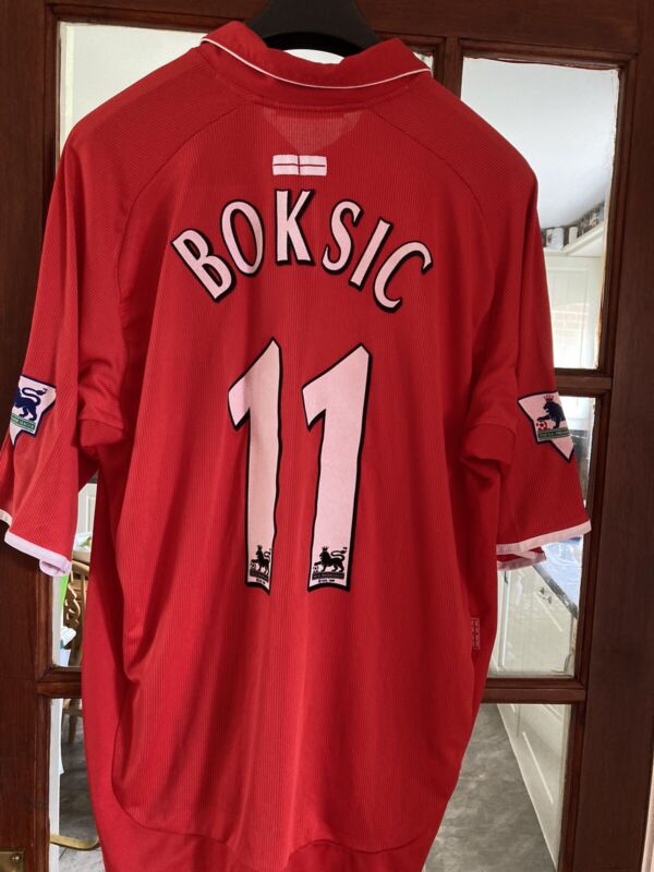 middlesbrough football shirt xxxl Worn By Boksic for sale on Ebay