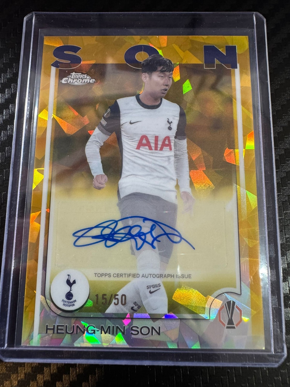 Heung-Min Son /50 Tottenham Spurs South Korea Topps UCC Sapphire Auto for sale on Ebay