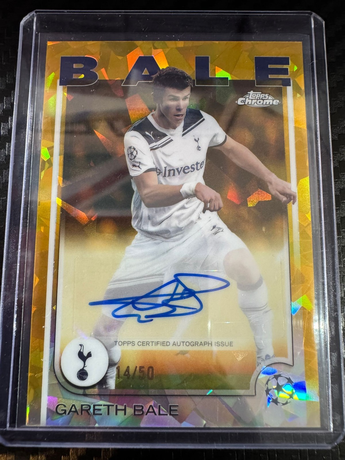 Gareth Bale /50 Tottenham Spurs Real Madrid Wales Auto Topps UCC Sapphire for sale on Ebay