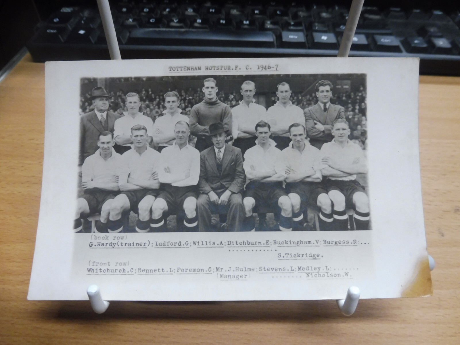 Tottenham Hotspur F.C. 1946-7 Photograph by A.W.Wilkes & Son for sale on Ebay