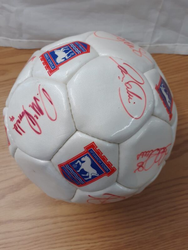 Signed Ipswich Town Football Club Ball - Autographed - Collectable - Rare for sale on Ebay