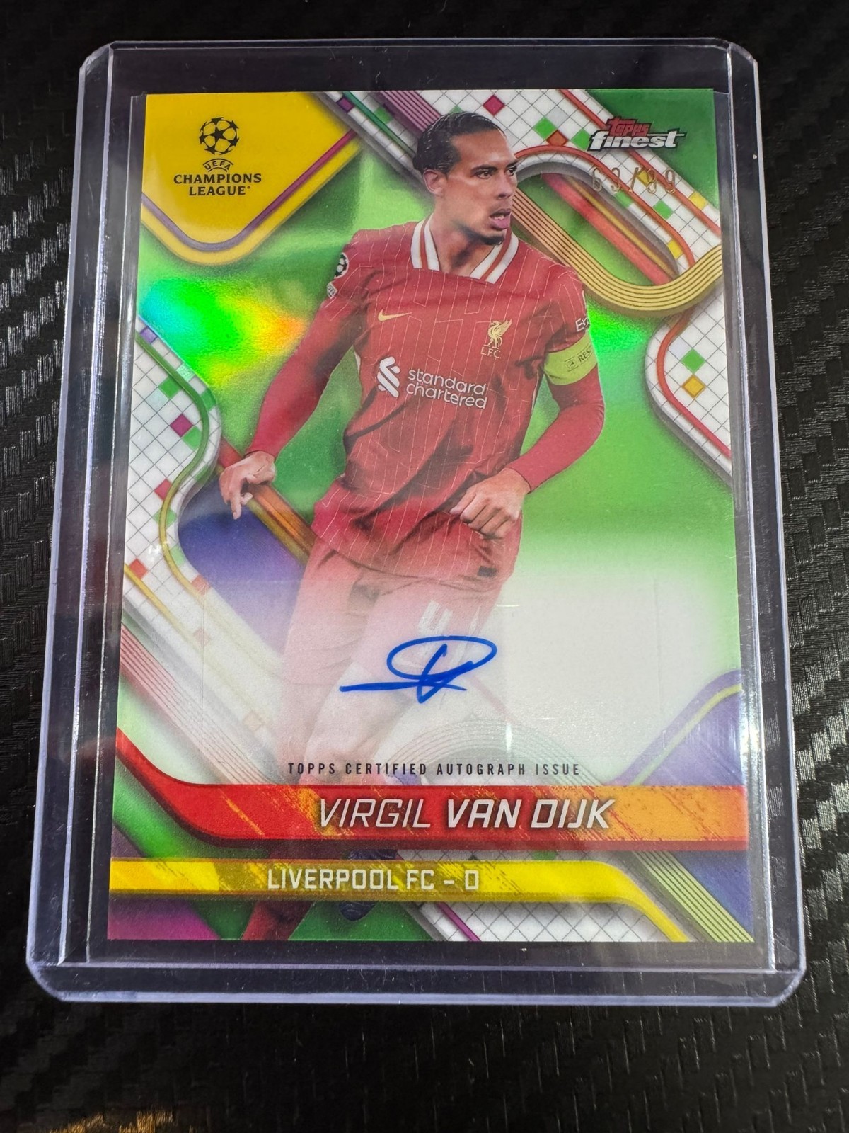 Virgil van Dijk /99 Liverpool Netherlands Celtic Topps Finest Auto  for sale on Ebay