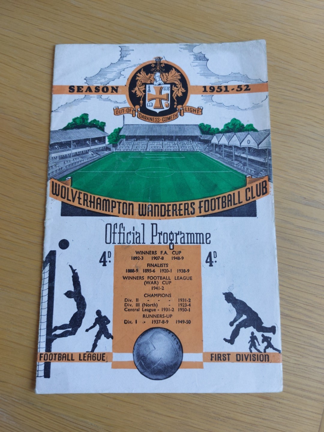 Wolves - Wolverhampton Wanderers v Derby County 1951-52 for sale on Ebay