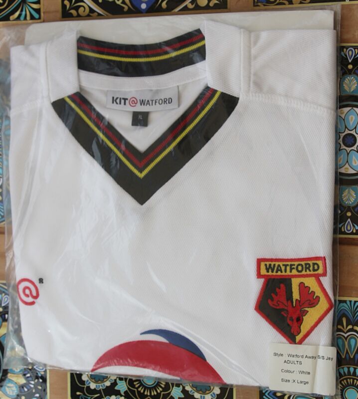 Watford Football Shirt. White. Extra Large. Never out of the Wrapping! for sale on Ebay
