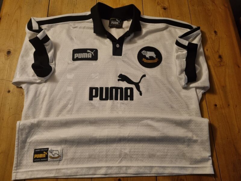 Derby County Retro Original Puma 1997-1998 Home Shirt for sale on Ebay