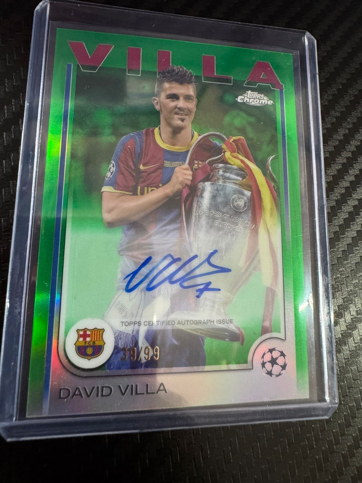 David Villa /99 Auto Barcelona Spain Topps UCC Chrome for sale on Ebay