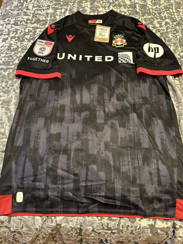 Wrexham Third Shirt 23/24 Black Jersey XXL PALMER league Patches BNWT WELCOME TO for sale on Ebay