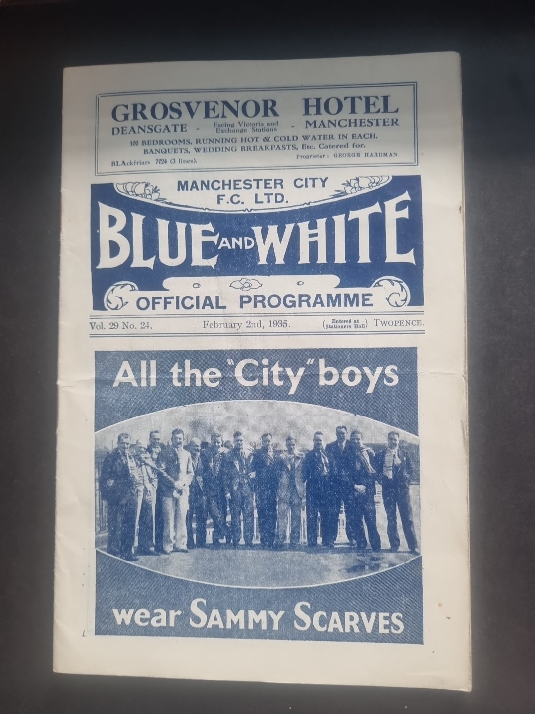 Manchester City V Leicester LCFC PRE WAR  Programme Division 1. 2/ 2/1935 MCFC for sale on Ebay