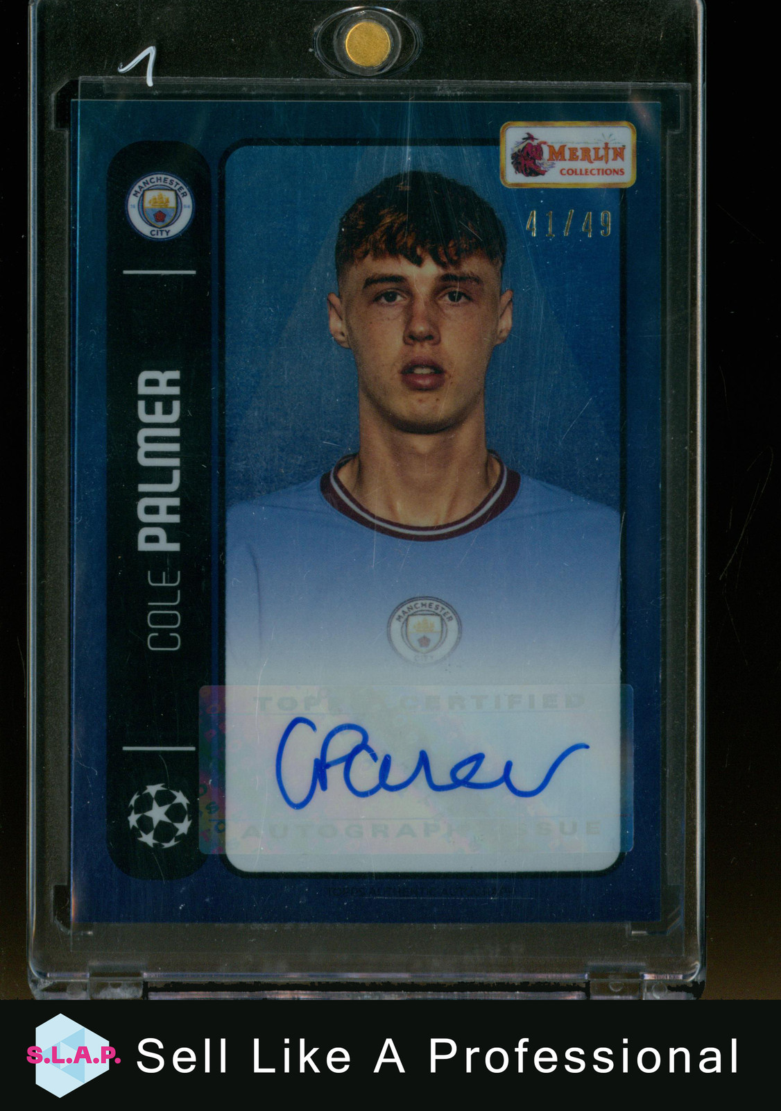 COLE PALMER TOPPS 41/49 #111 2022 MERLIN HERITAGE UCL MANCHESTER CITY AUTO ENG for sale on Ebay