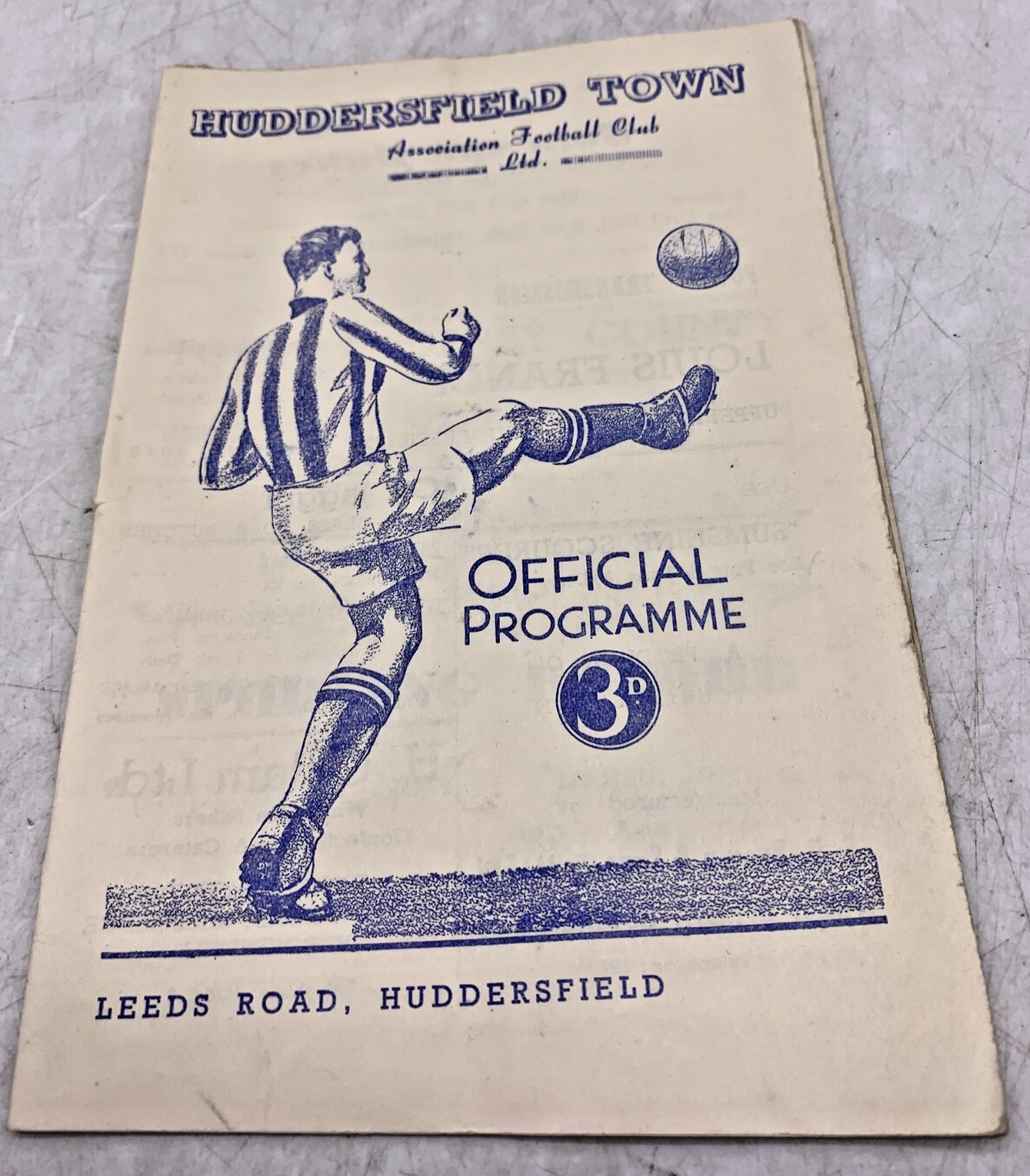 FOOTBALL PROGRAMME Huddersfield v Derby County 1st Division 24th March 1951 for sale on Ebay
