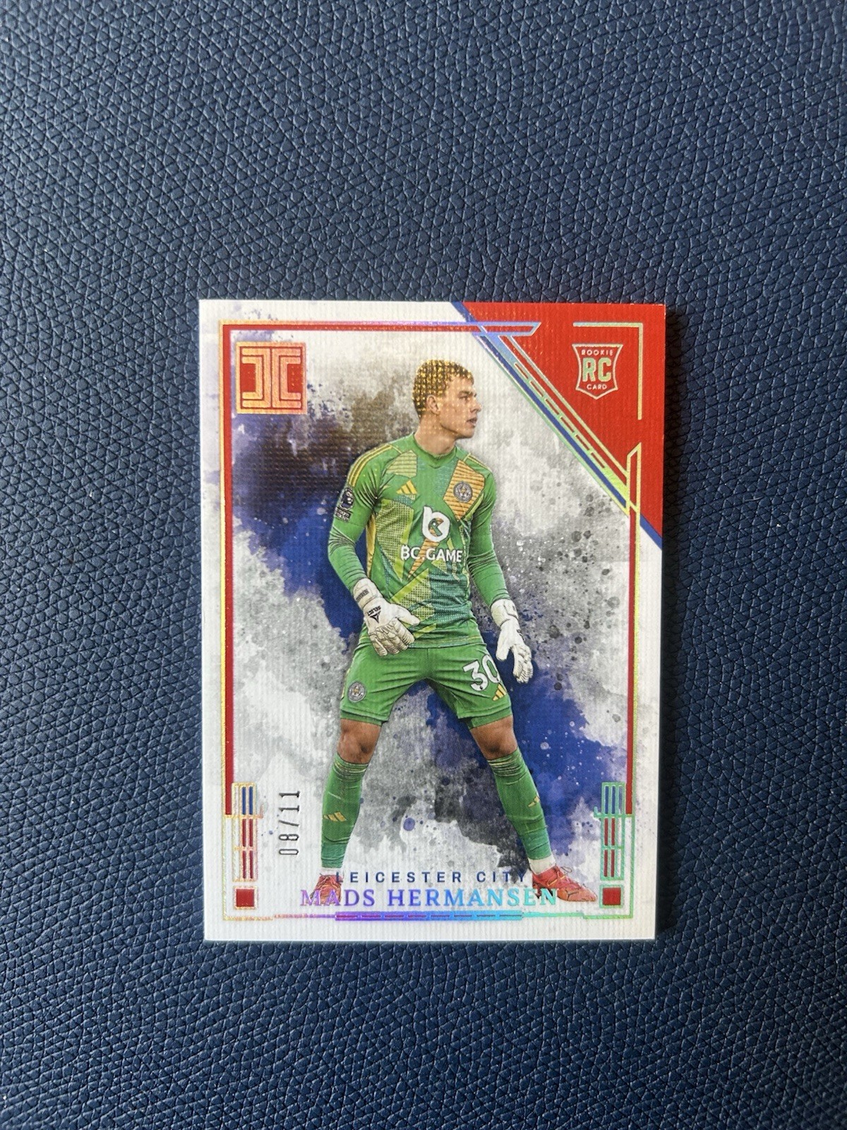 Panini Impeccable Premier League Mads Hermansen /11 Rookie Leicester City for sale on Ebay