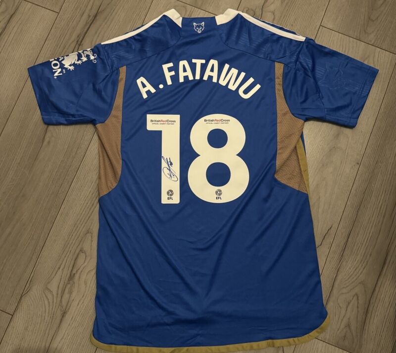 Abdul Fatawu Signed Leicester City Football Shirt With Photo Proof And Coa for sale on Ebay