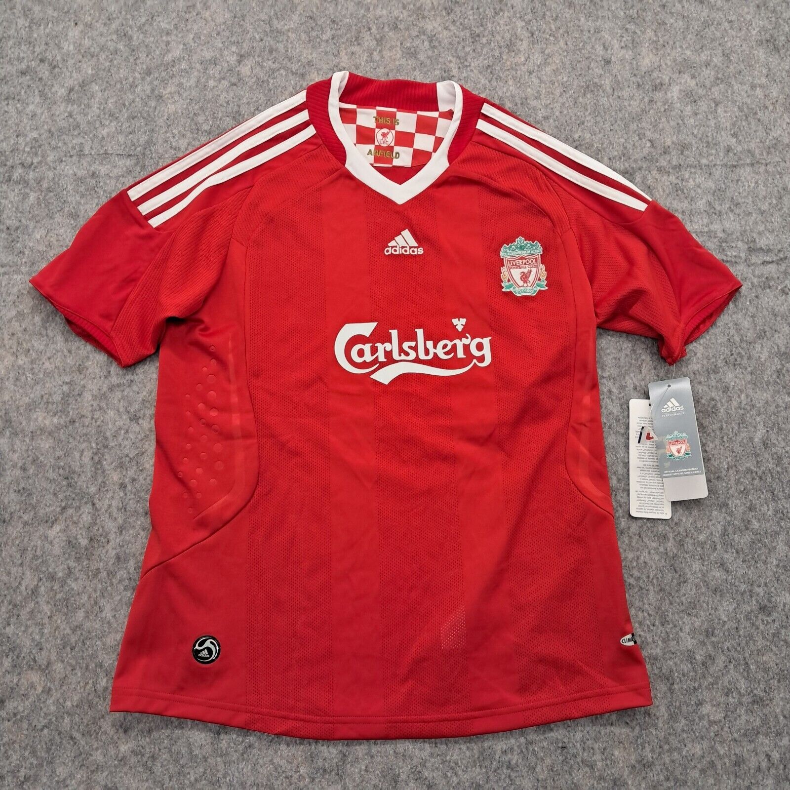 Liverpool FC Football Shirt Ladies 12 Medium Red Adidas 2008 2010 Home Top BNWT for sale on Ebay