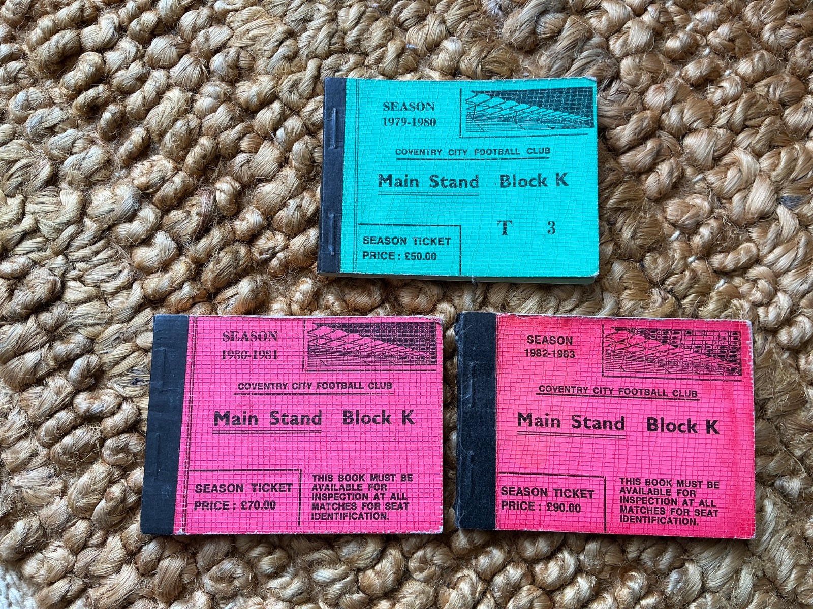 Coventry city football club season ticket booklets.1980/81 1982/83 1979/80 for sale on Ebay
