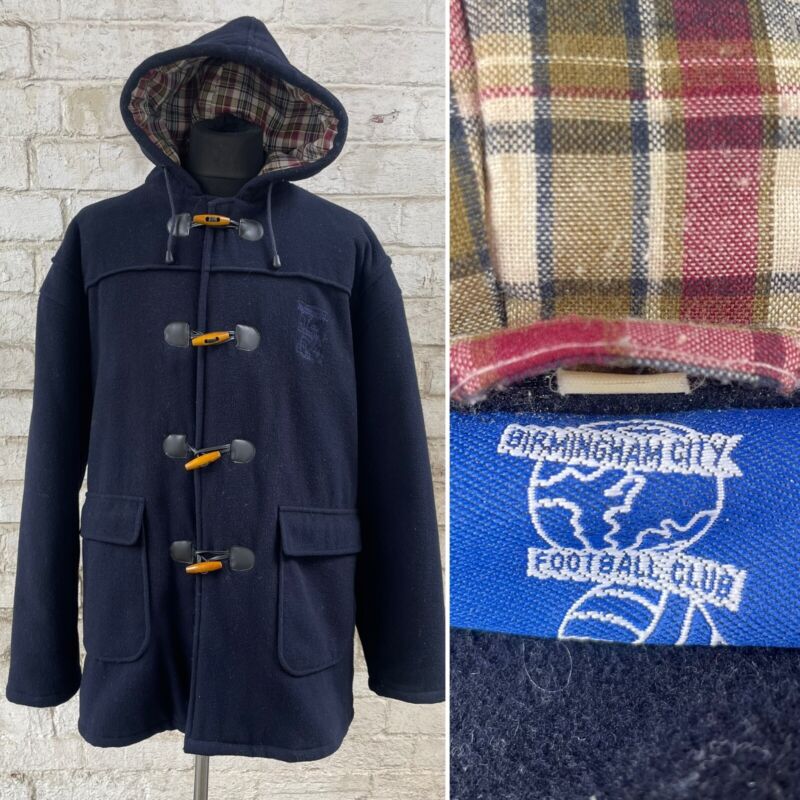 Birmingham City Football Club FC Duffle Coat Hooded Navy Blue Size XL Casuals for sale on Ebay