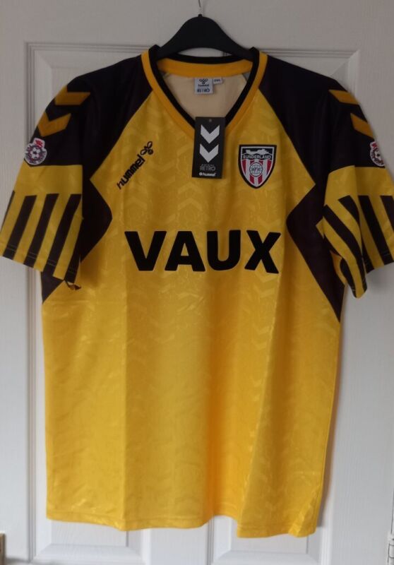 Sunderland Retro Mens 1992 Yellow Third Shirt - Hummel - XXL (BNWT) for sale on Ebay