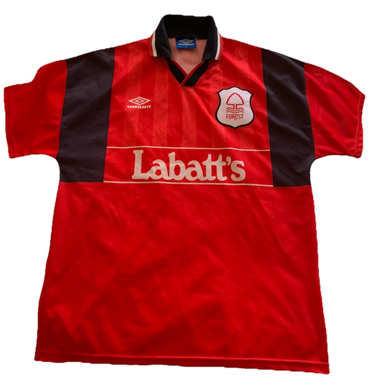 Nottingham Forest Retro Home Shirt - 1994-96 - Umbro - Labatt's - Large for sale on Ebay