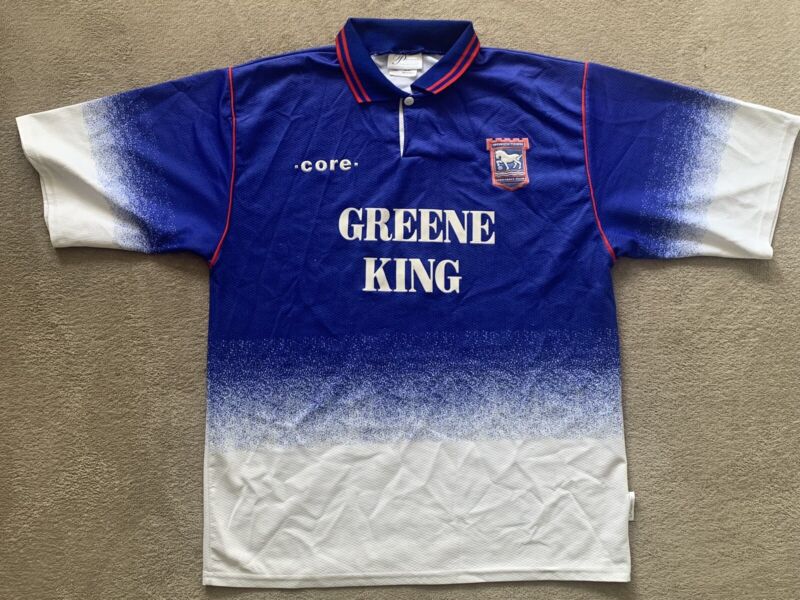 Ipswich Town 1995 to 1997 Home Shirt - Large - Core  for sale on Ebay