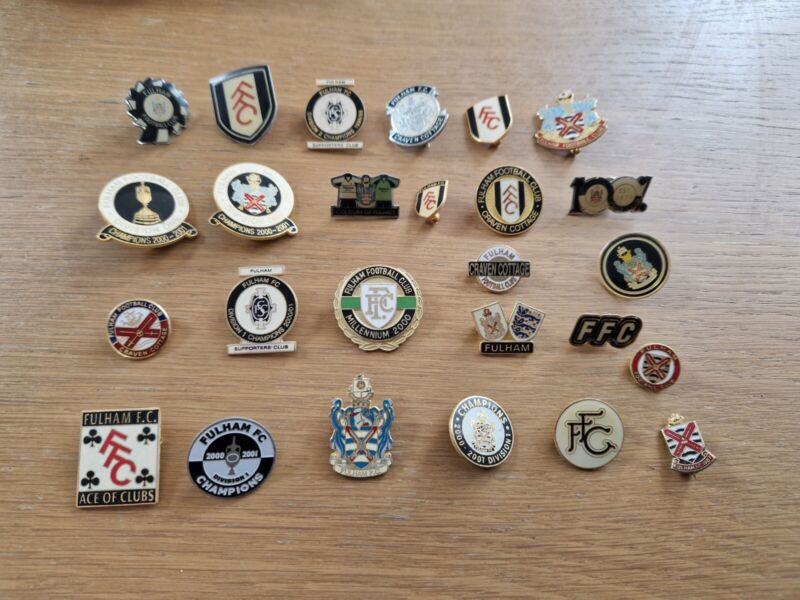 FULHAM  F  C - MIXTURE  OF  26 x  COLLECTABLE Football Pin BADGES for sale on Ebay