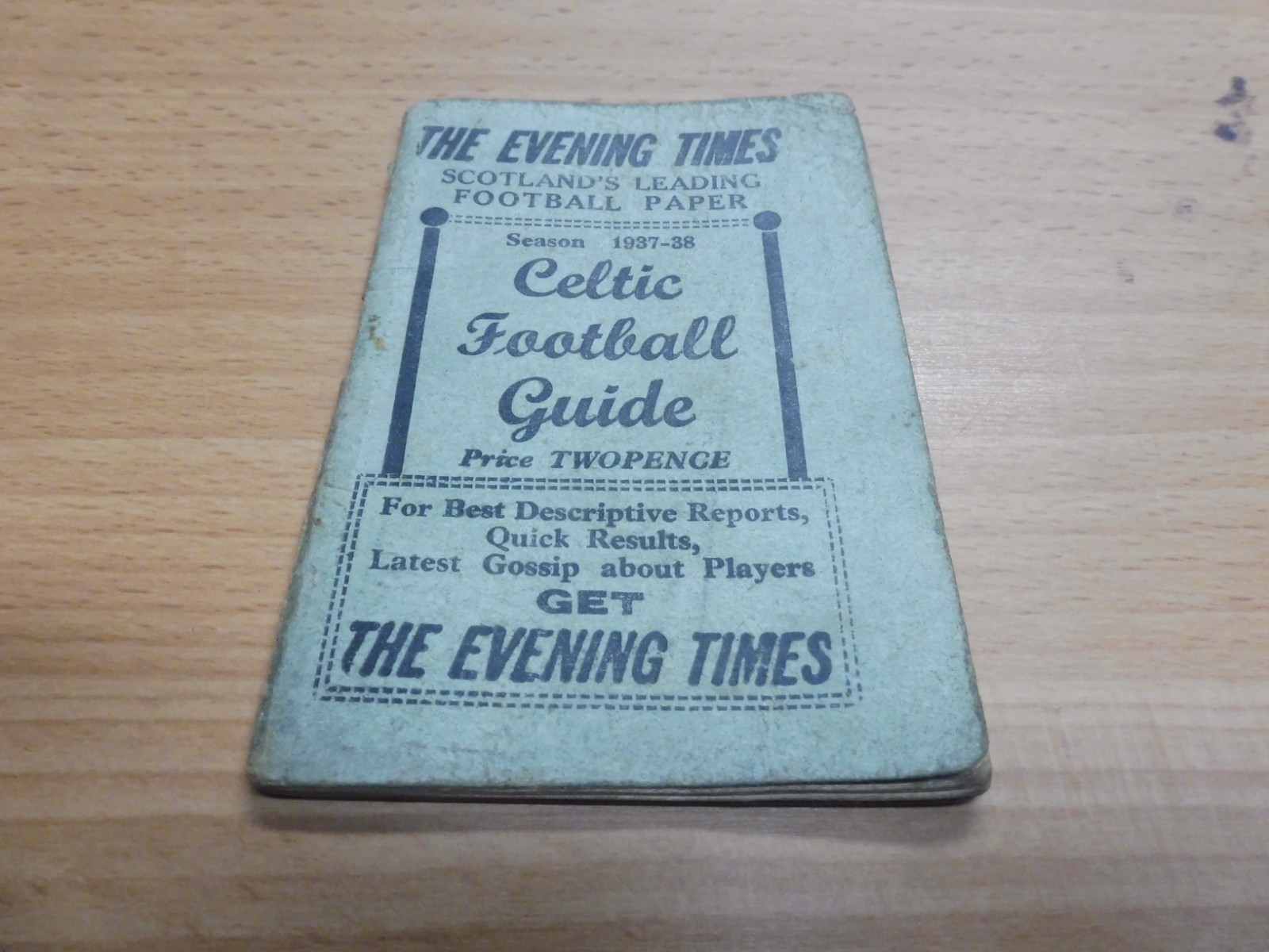 Celtic Football Guide 1937-38 for sale on Ebay