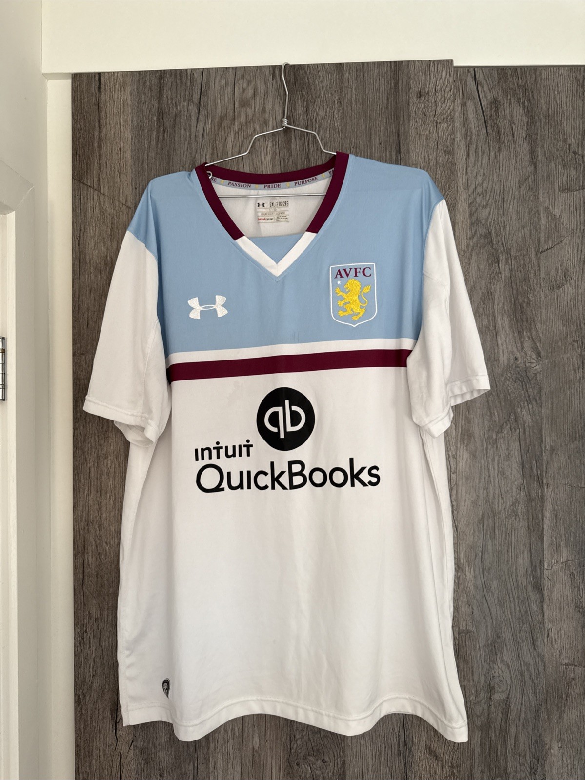 Aston Villa 2016-17 Under Armour UA Away XXL for sale on Ebay