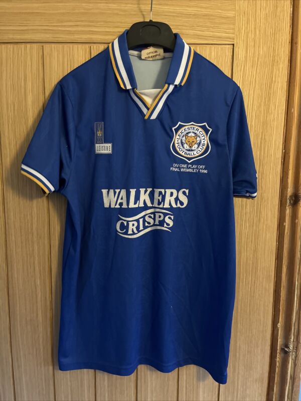 Leicester City Glory Glory Div One Play Off Final Wembley 1986 Home Shirt Size M for sale on Ebay