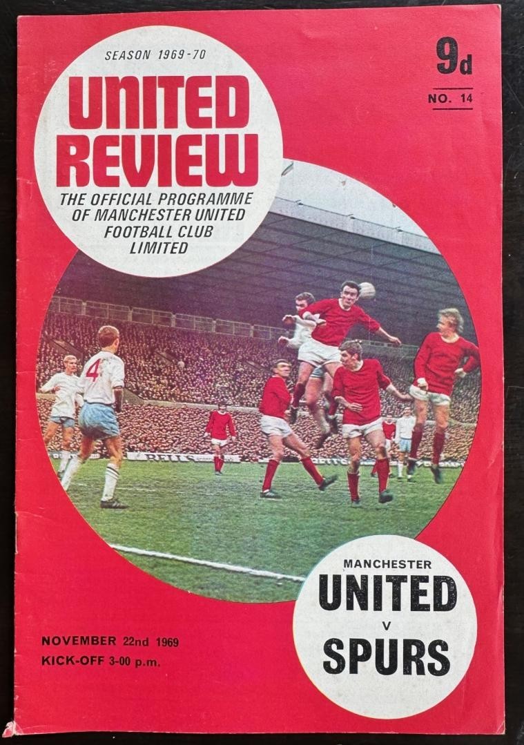 MATT BUSBY signed MANCHESTER UTD Tottenham programme 22 November 1969 for sale on Ebay