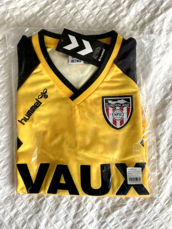 NEW Sunderland Retro Mens 1992 Yellow Third Shirt - Hummel - Medium (BNWT) for sale on Ebay